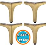 Nzb Metal Mobilya Ayağı Sağlam Tasarım Sehpa Masa Koltuk Tv Ünitesi Destek Ayak 17 cm Antik Sarı 4 Adet