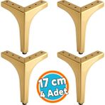Nzb Mobilya Ayağı Dayanıklı Ayak Modern Tasarım Koltuk Sehpa Tv Ünitesi 17 cm Gold Altın Metal 4 Adet