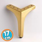 Nzb Mobilya Ayağı Dayanıklı Ayak Modern Tasarım Koltuk Sehpa Tv Ünitesi 17 cm Gold Altın Metal