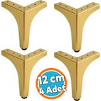 Nzb Mobilya Ayağı Dayanıklı Modern Tasarım Koltuk Sehpa Masa Tv Ünitesi 12 cm Gold Altın Metal 4 Adet
