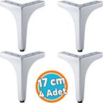 Nzb Mobilya Ayağı Dayanıklı Modern Tasarım Koltuk Sehpa Masa Tv Ünitesi 17 cm Krom Gümüş Metal 4 Adet