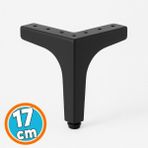 Nzb Mobilya Ayağı Dayanıklı Modern Tasarım Koltuk Sehpa Masa Tv Ünitesi Uyumlu 17 cm Siyah Metal