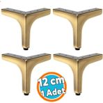 Nzb Mobilya Ayağı Modern Ayak Dayanıklı Tasarım Koltuk Sehpa Masa Tv Ünitesi 12 cm Antik Sarı Metal