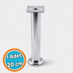 Nzb Mobilya Ayağı Modern Koltuk Kanepe Dayanıklı Tv Ünite Ayağı Ayakları Tablalı Metal 20 cm Krom Gümüş