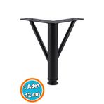Nzb Mobilya Ayağı Modern Koltuk Kanepe Dayanıklı Tv Ünitesi Ayağı Ayakları 12 cm Siyah Metal