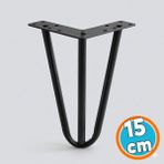 Nzb Mobilya Ayağı Üçgen Modern Tasarım Koltuk Sehpa Masa Tv Ünitesi Uyumlu 15 cm Siyah Metal