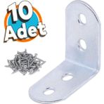 Nzb Mobilya Duvar Dolap Raf Köşe Bağlantı Sabitleme L Demir Köşebent Metal Gönye 30 x 30 x 17 mm 10 Adet