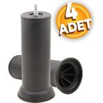 Nzb Mobilya Kanepe Baza Koltuk Destek Ayağı M8 Civata Siyah Ayak 15 cm (4 Adet) - Yok