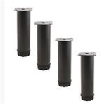 NZB Mobilya Kanepe Baza Koltuk Metal Destek Ayağı Ayarlanabilir Siyah Ayak 15 cm ( 4 ADET)