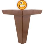 Nzb Mobilya Kanepe Koltuk Ayağı Kahverengi Baza Ayak 14 cm (4 Adet) - yok