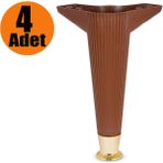 Nzb Mobilya Kanepe Koltuk Sehpa Ayağı 22 cm Kahverengi Ayak (4 Adet)