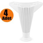Nzb Mobilya Kanepe Koltuk Ünite Ayağı 17 cm Beyaz Baza Ayak (4 Adet)