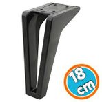 Nzb Mobilya Kanepe Sehpa Tv Ünitesi Koltuk Ayağı 18 cm Siyah Baza Ayak