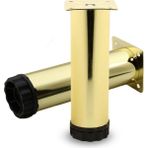 NZB Mobilya Kanepe Sehpa TV Ünitesi Koltuk Ayağı Ayarlanabilir 15 cm Gold Altın Metal Baza Ayak