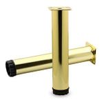 NZB Mobilya Kanepe Sehpa TV Ünitesi Koltuk Ayağı Ayarlanabilir 25 cm Gold Altın Metal Baza Ayak