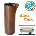 Nzb Mobilya Kapsül Ayak Yükseltici Kanepe Tv Ünitesi Koltuk Ayağı Baza Ayakları Kübik Ceviz 15 cm
