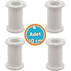 Nzb Mobilya - Koltuk - Kanepe - Tezgah - Ünite Ayağı - Ayarlı Beyaz Ayak 10 cm 4 Adet