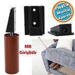 Nzb Mobilya Masa Baza Sehpa Gizli Montaj Ayağı Plastik Montaj Bağlantı Aparatı M8 Civatalı Tabanı 1 Adet