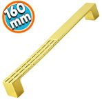 Nzb Mobilya Mutfak Dolabı Çekmece Banyo Dolap Kapak Kulpu Kulbu Altın Gold 160 mm Metal Kulp