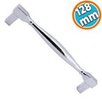 Nzb Mobilya Mutfak Dolabı Çekmece Dolap Kulpları Kapak Kulpu Kulbu Krom Renk 128 Mm Metal Kare Kulp