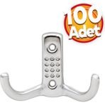 NZB Noktalı Askı Portmanto Vestiyer Duvar Dolap Elbise Askısı Mobilya Askılığı Metal Askı (100 ADET)