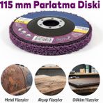 Nzb Parlatma Diski Döküm Metal Ahşap Yüzeyler Için Pas Boya Sökücü Flap Disk Mor 115 mm - 1 Adet