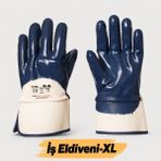 Nzb Petrolcü Iş Eldiveni Nitril Kaplı Kalın Koruma Inşaat Sanayi El Eldiven Xl (1 Çift) 10 Numara - Lacivert