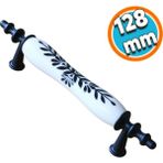 Nzb Porselen Siyah Beyaz 128 Mm Kulplar Mobilya Mutfak Dolabı Çekmece Dolap Kapak Kulpu Kulbu
