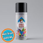 Nzb Sprey Boya Mat Siyah 400 ml Metal Ahşap Beton Yüzeylere Uygun Hobi Dekoratif Amaçlı Sprey Boya - 1 Adet - Beyaz