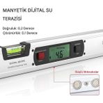 Nzb Su Terazisi 40 cm Dijital LCD Ekranlı 400MM Hassas Elektronik Açı Ölçer Alüminyum Gövde Gönye Cihazı - Gri - 1 Adet