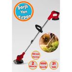 NZB Yan Tırpan Elektrikli Şarjlı Çim Ot Biçme Kesme Rodex RDX9022 Li-on Çift Batarya Akülü 150 mm Disk