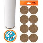 Nzb Yapışkanlı Zemin Koruyucu Keçe 50 mm (8'li Paket) Masa Sandalye Mobilya Koltuk Ayak Keçesi Yuvarlak