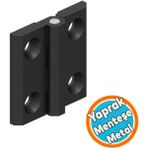 Nzb Yaprak Menteşe Metal Mat Siyah 40 x 40 mm