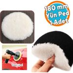 Nzb Yün Ped Ø 180 mm Pasta Cila Polisaj Süngeri Cırt Tabanlı Kuzu Postu Yünü Keçesi Parlatma ( 1 Adet ) - 0,25 kg