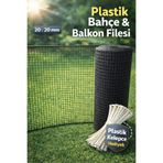 nzl file ambalaj Plastik Antrasit Dekoratif Bahçe Çiti Balkon Filesi 20 mm Göz 1 m x 3 m