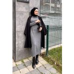 NZL TEKSTİL Fitilli Tesettür Triko Elbise ELBİSE02