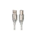 Nzm Ticaret 1.5 Metre 2.0V Şeffaf Mavi Usb Yazıcı Kablosu