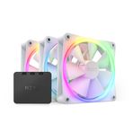 NZXT F120 RGB Fanlar - RF-R12TF-W1 - Gelişmiş RGB Aydınlatma Özelleştirme - Fısıltılı Sessiz Soğutma - Üçlü (RGB Fan ve Denetleyici DAHIL) - 120mm Fan - Beyaz