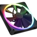NZXT F140 RGB fanlar – RF-R14DF-B1 – RGB aydınlatma için gelişmiş uyum – fısıltı sessizliğinde soğutma – Twin (RGB fan ve kontrol cihazı dahil) – 140 mm fan – siyah