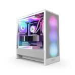 Nzxt H5 Flow (2024) Beyaz Rgb Temperli Cam Usb 3.2 Atx Mid Tower Kasa