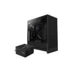 NZXT H5 Flow Gaming Kasa Tempered Glass Siyah + C750 750W 80+ Bronze PSU Bundle