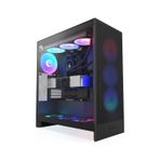 Nzxt H7 Flow 2024 CM-H72FB-R1 RGB Temperli Cam USB 3.2 ATX Mid Tower Kasa