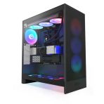 Nzxt H7 Flow 2024 Rgb Black Cm-H72fb-R1 Temperli Yan Cam, 3X120mm A-Rgb, Siyah, Mid Tower Kasa