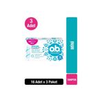 o.b. ProComfort Mini Tampon, 16'lı x 3 Paket