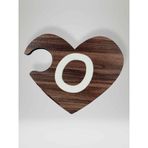 O Harfi (Sağ Parça) – Ahşap Puzzle Kalp Harf Magnet – Buzdolabı Süsü – İkili Uyumlu (kod:1024)