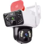 O-kam-3041 Sirenli 6 Mp Dual Lens Wifi Ptz Kamera - Beyaz