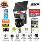 O-kam 7015 3mp+3mp 6mp 4g E-sim Kartlı Solar Panelli 2 Lens Alert Ptz + 64gb Sd Kart Dahil