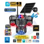 O-kam 8050 9mp Lens 3 Kamera 4g Esim Destekli Solar Güneş Enerjili Akıllı Güvenlik Kamerası