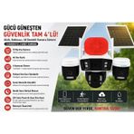 O-KAM OK-335 12MP 4 Lens AOV Solar 4 Kameralı Smart +4G SİM Kartlı Güvenlik Kamerası Güneş Enerjili