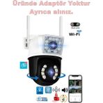 O-Kam Pro 3012 Wi-Fi Ptz İki Kameralı 360? İç Ve Dış Mekan Akıllı Kamera 3Mp - 5Mp Ip66 (1 Hareketli 1 Sabit Wifi Li)